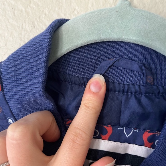 Levi's Diamond Quilted Bomber Jacket in Blue & Red Paisley Womens Size M NWT - Picture 16 of 16